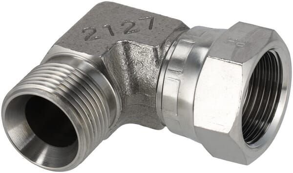 Pièces agricoles - Hydraulique - Raccord coudé M/F 3/4" BSP SS