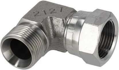 Pièces agricoles - Hydraulique - Raccord coudé M/F 3/4" BSP SS