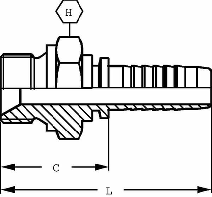 Pièces agricoles - Hydraulique - Raccord DN06-1/4 BSP 60pcs