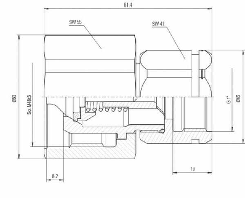 Pièces agricoles - Hydraulique - Coupleur à visser mâle 3/4