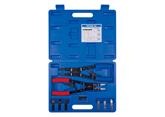Outils - Outils divers - Jeu de Pinces circlips 15pcs int-ext 267mm becs interchangeables