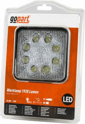 Pièces agricoles - Eclairage - Phare de travail LED carré 24W 1920lm, 10/30V, 110x45x110mm longue portée 8 LED gopart