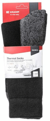 Vêtements et protections - Vêtement  - Chaussettes thermiques grises/noires 47-50
