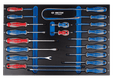Module mousse + PP 19 pièces Tournevis- Doigt magnétique