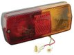 Lumière arrière gauche rectangulaire, 12 V, rouge/ambre, à boulonner, fiche AMP 184x76 mm, Cobo