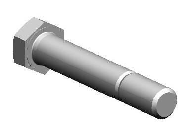Pièces agricoles - Machines - Boulon à tête hexagonale M24x140xb40xls95-12.9-BK55