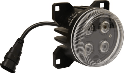 Pièces agricoles - Eclairage - Phare de travail LED, 40W, 4000lm, rond, 10/30V, Ø 90mm, prise H11/Deutsch, faisceau spot, 4 LED, Kramp