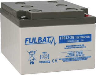 Pièces agricoles - Eclairage - Batterie GEL 12 V 26 Ah