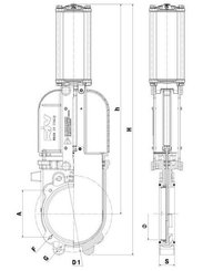 Pièces agricoles - Hydraulique - Vanne à guillotine 4" GLADIO pneumatique