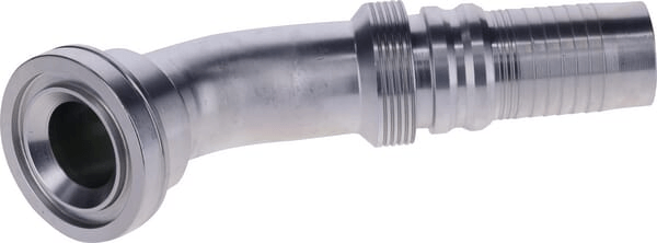 Pièces agricoles - Hydraulique - Raccord à sertir 4SH-DN32 avec flasque ø54,0 mm 45°