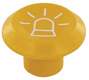 Symbole, gyrophare, rond, jaune