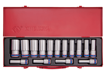 Outils - Outils divers - Coffret douilles 1/2" longues 12:14-16:19-21:24-26-27-30-32mm 15pcs