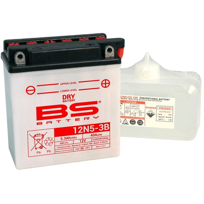 Pièces Quad & Motos - Electrique - Batterie BS BATTERY conventionnelle avec pack acide - 12N5-3B