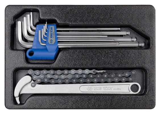 Outils - Outils divers - Thermoformé clé chaîne et clés Allen