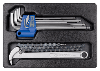 Outils - Outils divers - Thermoformé clé chaîne et clés Allen