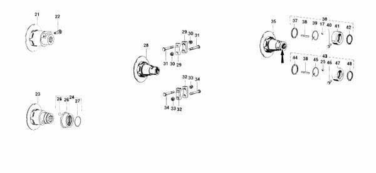 Pièces agricoles - Transmission - Moyeu 1-3/8-6pcs