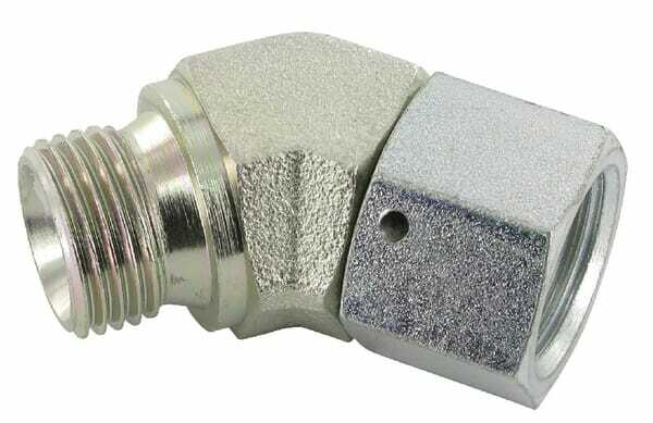 Pièces agricoles - Hydraulique - Coude 45gr femelle x mâle 1/2 BSP