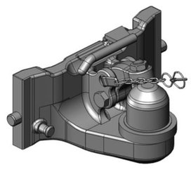 Pièces agricoles - Tracteur pièce adaptable - Attelage boule d'attelage JD 390 mm