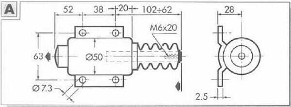 Pièces agricoles - Eclairage - Solenoïde de stop 12 V 40mm 43