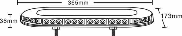 Pièces agricoles - Eclairage - Rampe lumineuse mini-rampe LED magnétique 3x42W