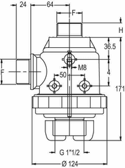 Pièces agricoles - Pièce Pulvérisateur - Filtre d'aspiration 1 1/4"M 120 l/min 50 mailles