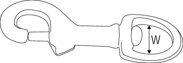 Pièces agricoles - Fasteners - Mousqueton 16 mm inoxydable