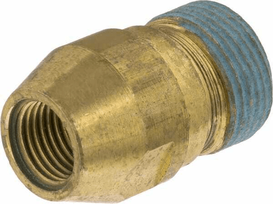 Pièces agricoles - Hydraulique - Adaptateur K-Lock filetage mâle TR22 x filetage femelle 1/4“, laiton