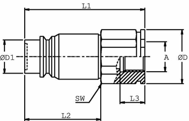 Pièces agricoles - Hydraulique - Coupleurs, mâle 3/8" - 3/8" BSP gopart