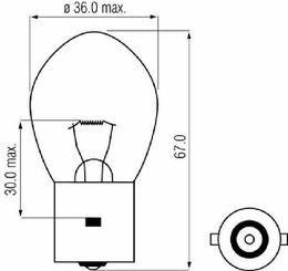 Pièces agricoles - Eclairage - Ampoule 12V 35W BA20s