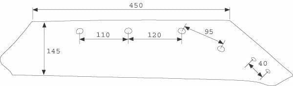 Pièces agricoles - Travail du sol - Soc à pointe 18" D p/KV