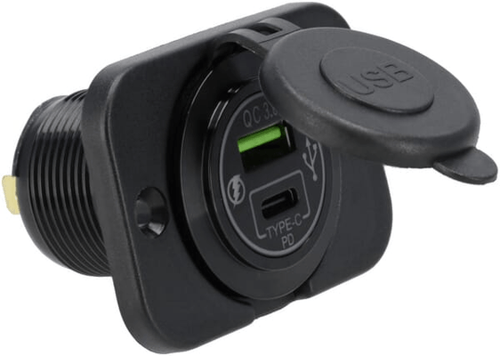 Pièces agricoles - Eclairage - Prise USB-C + USB-A 12/24V encastrable