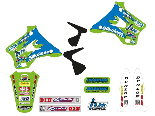 Pièces Quad & Motos - Equipement véhicule - Kit déco TECNOSEL Team Kawasaki 1996