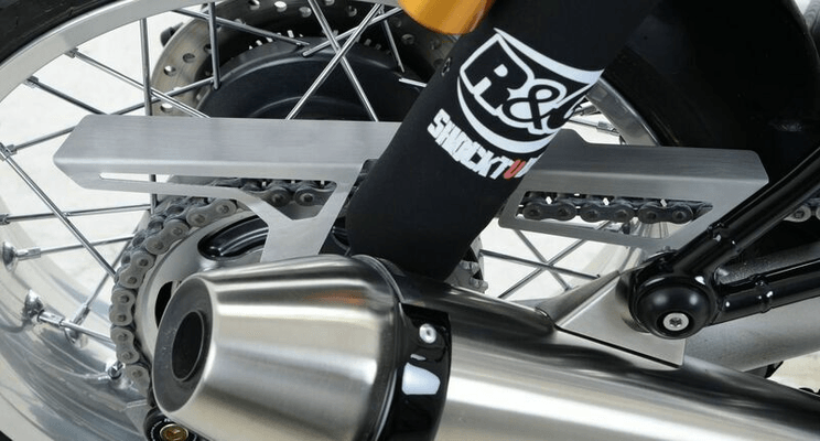 Pièces Quad & Motos - Equipement véhicule - Protection de chaîne R&G RACING inox brossé Triumph Thruxton