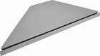Tablette 90° ext. 47cm alu.