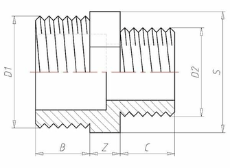 Pièces agricoles - Hydraulique - Réducteur 2xM 1 1/4" x 1"