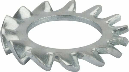 Pièces agricoles - Fasteners - Rondelle frein dentelée M8x15x0,8mm, Acier zingué DIN 6798 Kramp