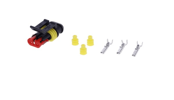 Pièces agricoles - Eclairage - Jeu de connecteurs Superseal 3 fiches pré-câblée 20cm femelle