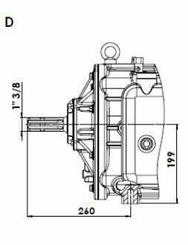 Pièces agricoles - Fertilisation & Lisier - Entraînement de pompe à vide à prise directe CCW 18620 l/min avec lubrification automatique et Ballast B.P.