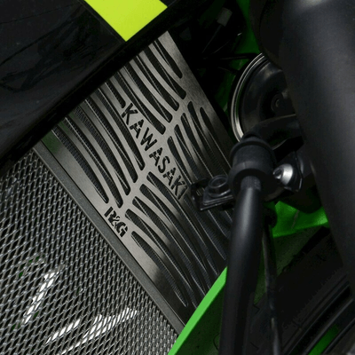 Pièces Quad & Motos - Equipement véhicule - Protection de radiateur gravée R&G RACING inox - Kawasaki Ninja 125