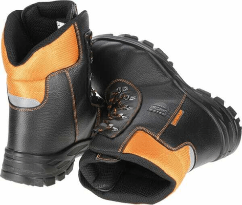 Vêtements et protections - Equipement - Bottes forestières anti-coupure 48, noir/orange, Eco Hunter basic, Luprifex