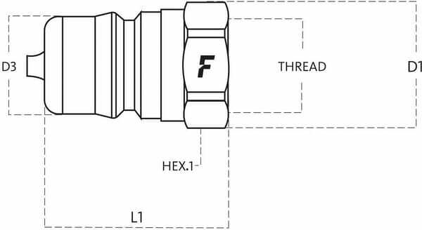 Pièces agricoles - Hydraulique - Raccord rapide mâle 3/4" - 3/4" BSP