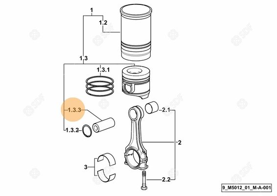 Pièces agricoles - Pieces moteur - AXE DE PISTON