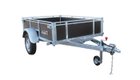 REMORQUE COTES BOIS 201x133x40 jantes noires PTAC : 500 kg partiellement démontée
