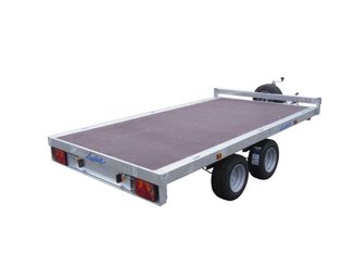 Materiels - Remorque voiture - PLATEAU ROUES DESSOUS 306x170 freiné 2 essieux PTAC : 2700 kg