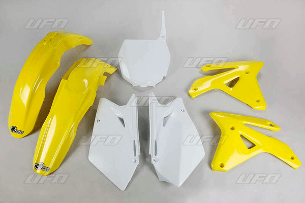 Pièces Quad & Motos - Plastiques - Kit plastique UFO couleur origine jaune/blanc Suzuki RM-Z450