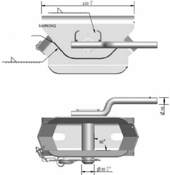 Pièces agricoles - Tracteur pièce adaptable - Attelage de remorque SBR-80