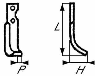 Pièces agricoles - Travail du sol - Lame Grillo 10569