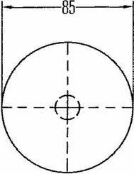 Pièces agricoles - Eclairage - Catadioptre rond rouge Ø85 mm à visser