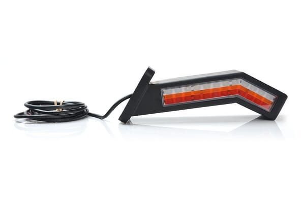 Pièces agricoles - Eclairage - Feu arrière multifonction LED, droit, rouge/orange/blanc, 12-24 V, 238 x 181 x 72 mm
