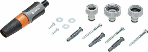 Pièces agricoles - Hydraulique - Enrouleur de tuyau mural RollUp S, 15 m blanc 1/2" avec pulvérisateur
